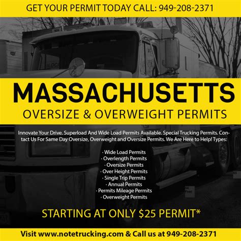 massachusetts oversize regulations